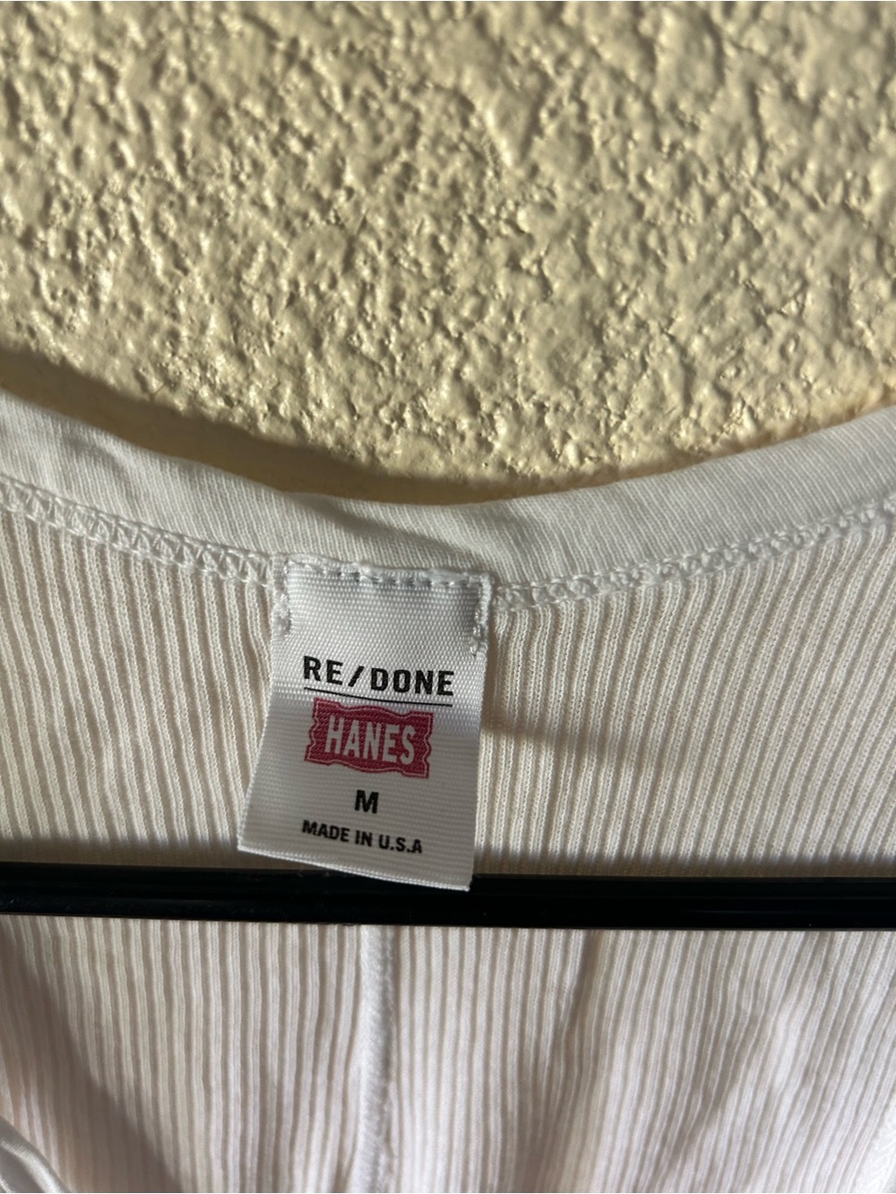 Re/Done White Ribbed Racerback Tank - Picture 2 of 3